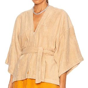 Terry. Pareo Towelling Kimono Top